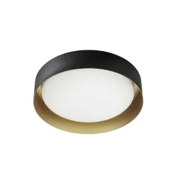 Plafoniera led 22w 3000k nero oro linea light crew 2