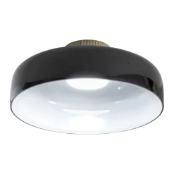 Plafoniera moderna cupola di vetro nero fabas luce lunar