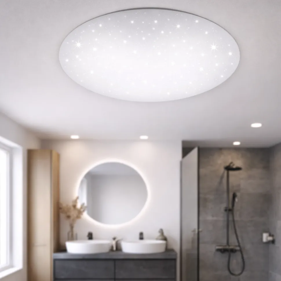 Plafoniera moderna per bagno led 4000k ip44 effetto stelle