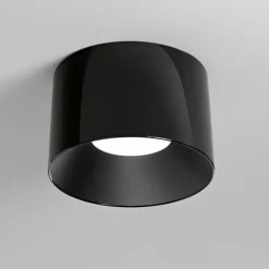 Plafoniera nera per cucina hole led 24w cct moderna perenz