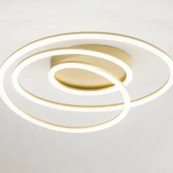 Plafoniera per camera da letto oro spira perenz led 3000k