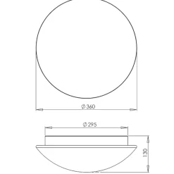 Plafoniera per camera da letto rotonda fabas luce 36cm pandora e27 vetro bianco