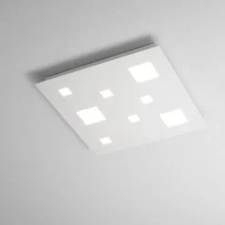 Plafoniera quadrata da cucina moderna bianca isyluce checker board