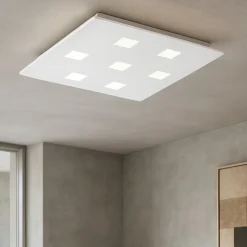 Plafoniera quadrata pixel perenz illuminazione per soggiorno moderno