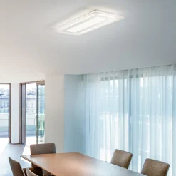 Plafoniera rettangolare moderna per soggiorno led cct perenz bend