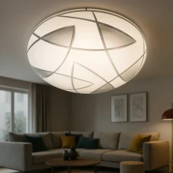 Plafoniera tonda in vetro 30cm fisdh perenz illuminazione