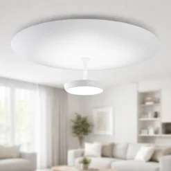 Plafoniera yuko bianca fabas luce moderna led 3000k dimmerabile