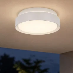 Plafoniere da esterno bianca tonda moderna led 20w 3000k