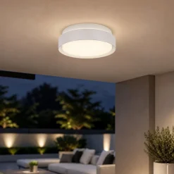 Plafoniere da esterno bianca tonda moderna led 20w 3000k