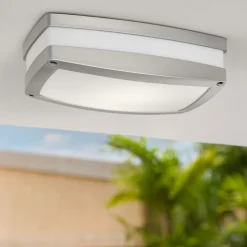 Plafoniere per esterni grigio gea luce ura