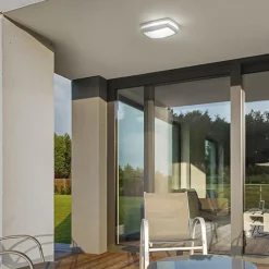 Plafoniere per esterni grigio gea luce ura