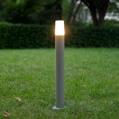 Plt pou ondaluce lampione da giardino h83cm ip44 grigio