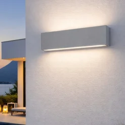 Pocket perenz applique per esterno led 24w cct grigio cemento ip65