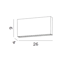 Pocket perenz applique per esterno led 24w cct grigio cemento ip65