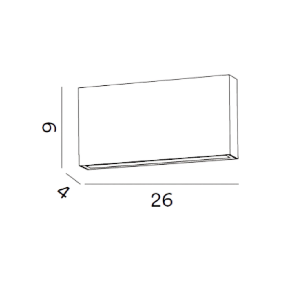 Pocket perenz applique per esterno led 24w cct grigio cemento ip65