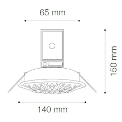 Polka fi ideal lux faretto da incasso brunito classico per controsoffitto