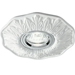 Polka ideal lux faretto da incasso metallo bianco stile classico