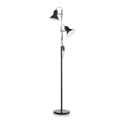 Polly pt2 ideal lux piantana nera da lettura due luci orientabili