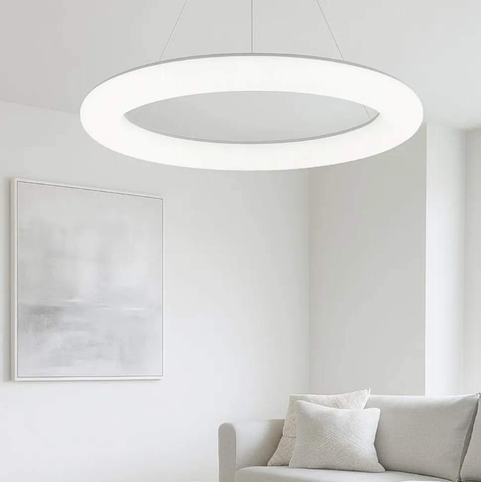 Polo linea light lampadario cerchio led moderno dimmerabile dali
