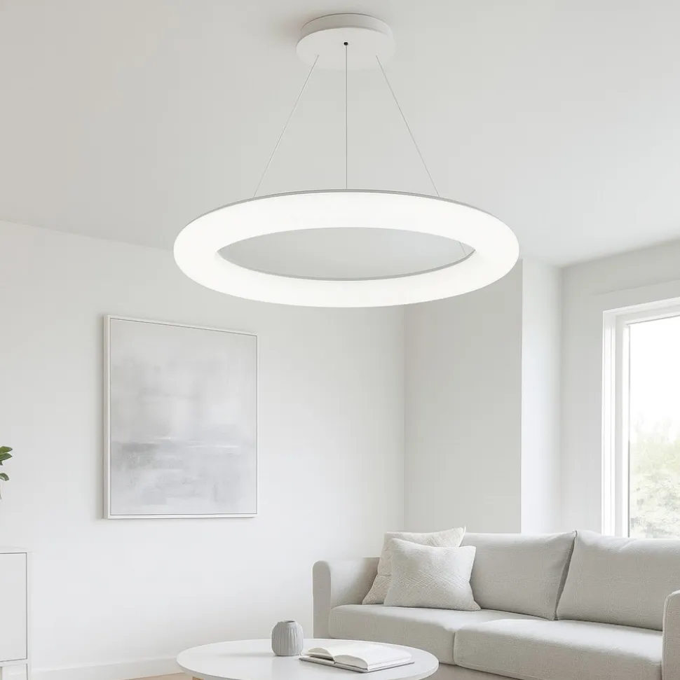 Polo linea light lampadario cerchio led moderno dimmerabile dali