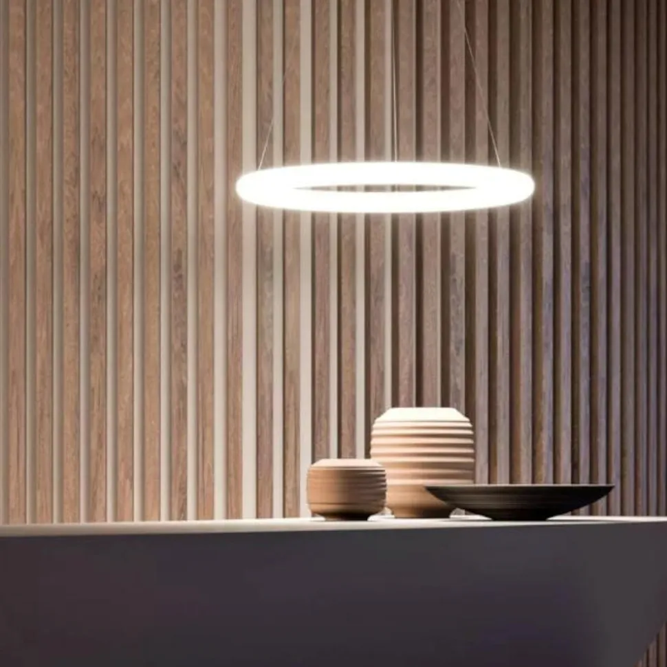Polo linea light lampadario cerchio led moderno dimmerabile dali