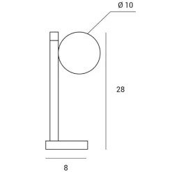 Pomi miloox lampada da comodino moderna oro vetro bianco