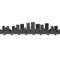 Portachiavi da parete skyline legno grigio quarzo