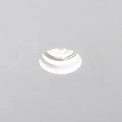 Portafaretto gesso rotondo da incasso gu10 per cartongesso