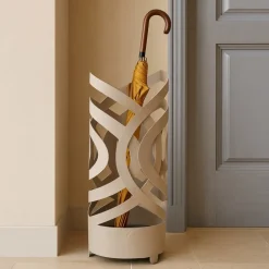 Portaombrelli beige metallo moderno