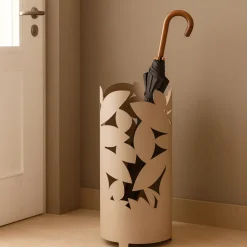 Portaombrelli beige moderno metallo per ingresso