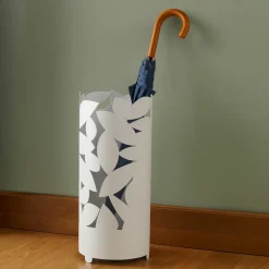 Portaombrelli bianco moderno metallo traforato