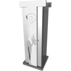 Portaombrelli design moderno gatto legno colore alluminio