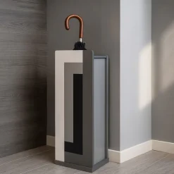 Portaombrelli moderno da ingresso nero grigio bianco