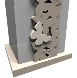 Portaombrelli moderno farfalle legno colore tortora