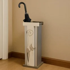 Portaombrelli moderno gatto legno tortora