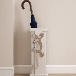 Portaombrelli moderno geko legno colore sabbia