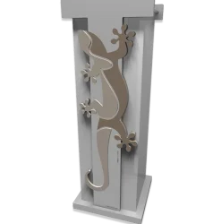 Portaombrelli moderno geko legno colore sabbia