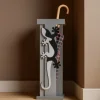 Portaombrelli moderno geko legno nero