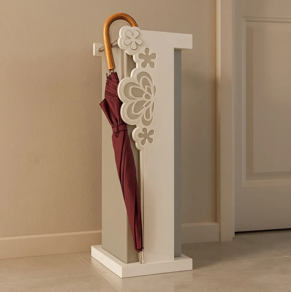 Portaombrelli moderno legno colore bianco grigio
