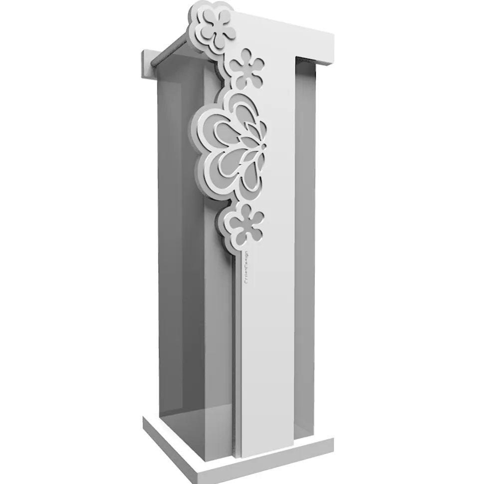 Portaombrelli moderno legno colore bianco grigio
