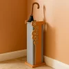 Portaombrelli moderno merletto legno colore terracotta