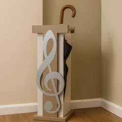 Portaombrelli moderno musicale legno colore alluminio