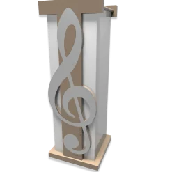 Portaombrelli moderno musicale legno colore alluminio
