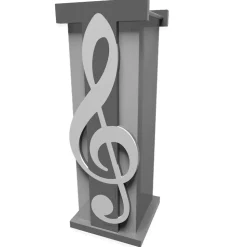 Portaombrelli moderno nota musicale legno bianco grigio