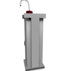 Portaombrelli moderno nota musicale legno bianco grigio