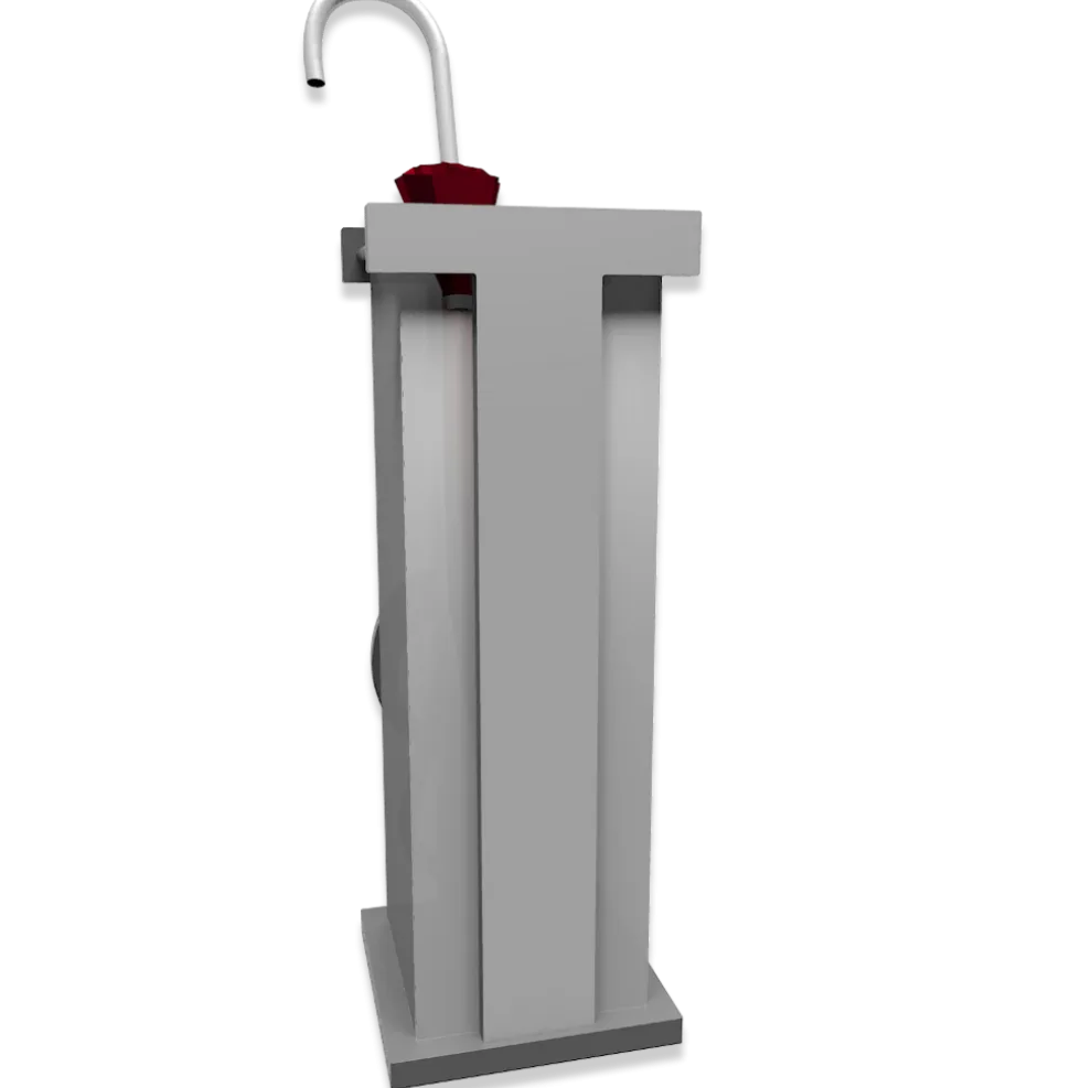 Portaombrelli moderno nota musicale legno bianco grigio