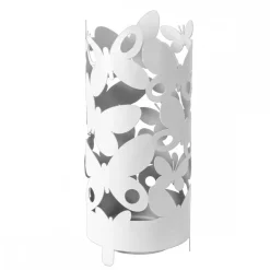 Portaombrelli moderno per ingresso farfalle metallo bianco