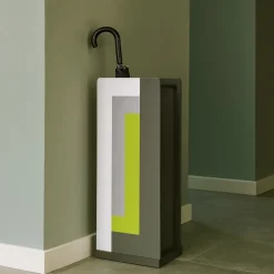 Portaombrelli moderno stripes verde mela grigio bianco