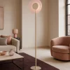Pt andy ondaluce lampada da terra led vetro rosa moderna