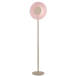 Pt andy ondaluce lampada da terra led vetro rosa moderna